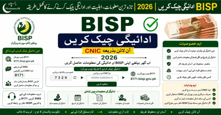 BISP Payment Check Online by CNIC 2026, 8171 BISP payment status, Benazir Income Support payment check, CNIC verification, payment details, eligibility and online balance check