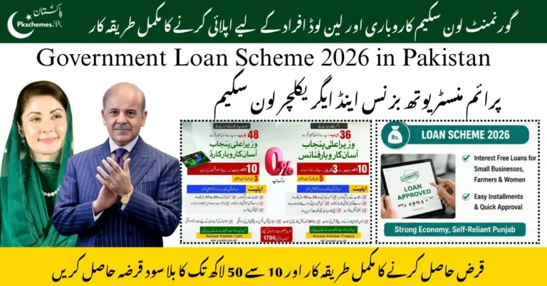 Government Loan Scheme 2026, Government Loan Scheme in Pakistan, PM Loan Scheme, CM Punjab loan scheme 2026, online loan application