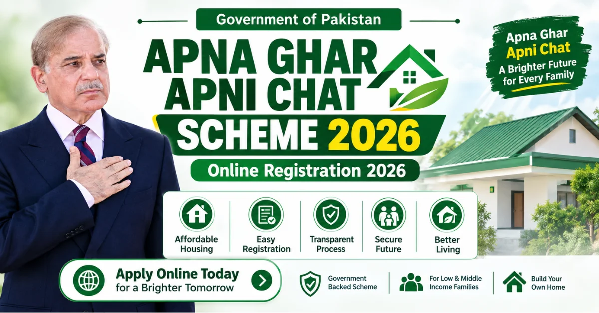 PM Apna Ghar Scheme 2026, PM Apna Ghar Scheme Online Registration 2026, Apna Ghar Scheme Online Apply, Apna Ghar Scheme Pakistan, Apna Ghar Housing Loan 2026