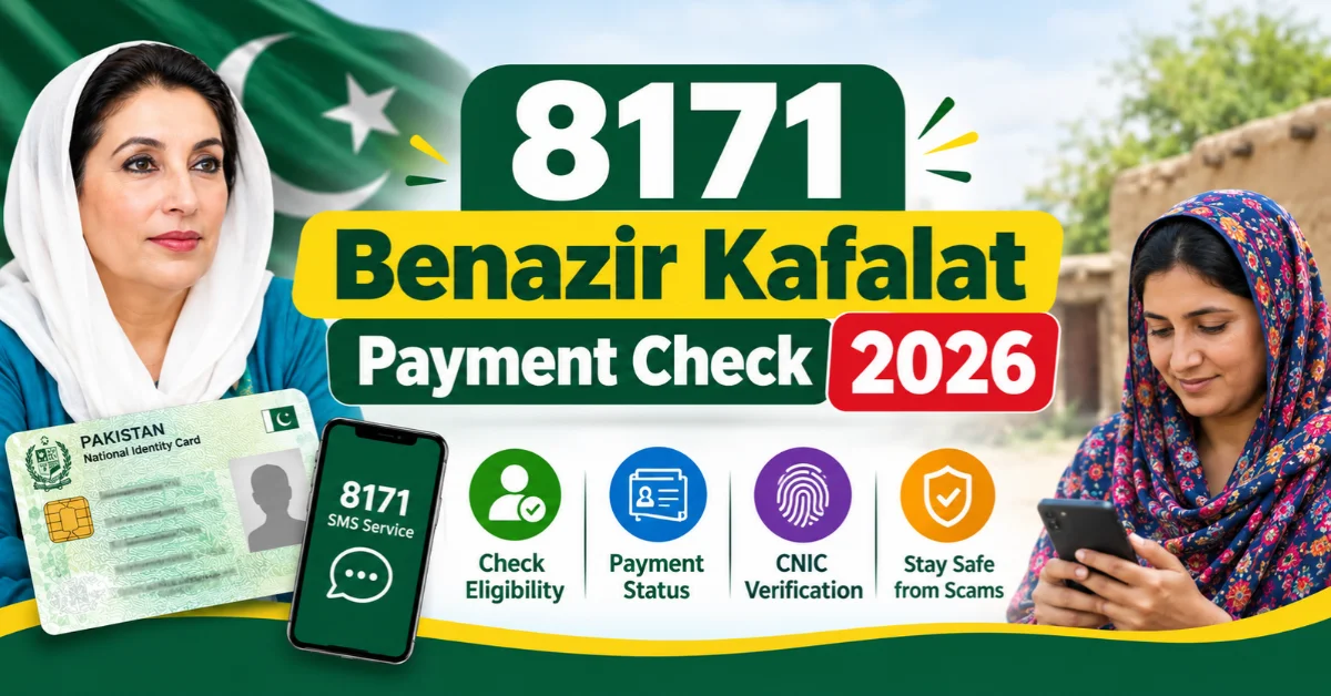 8171 Benazir Kafalat payment check 2026, Benazir Kafalat Program PaymentStatus, Benazir Kafalat Program