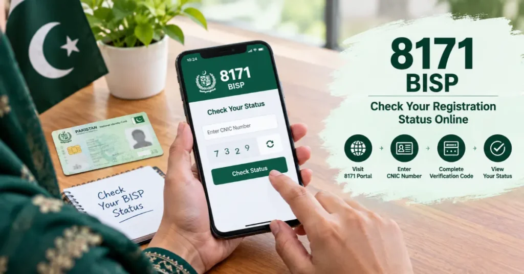 How to check BISP 8171 registration status online using CNIC