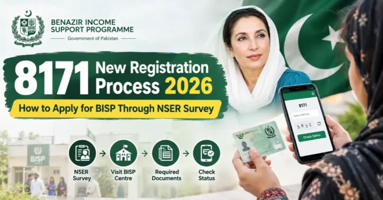 8171 new registration process 2026 for BISP NSER Dynamic Survey