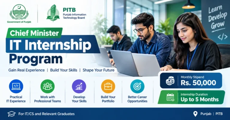 Chief Minister IT Internship Program 2026 for Punjab IT graduates with Rs. 50,000 monthly stipend