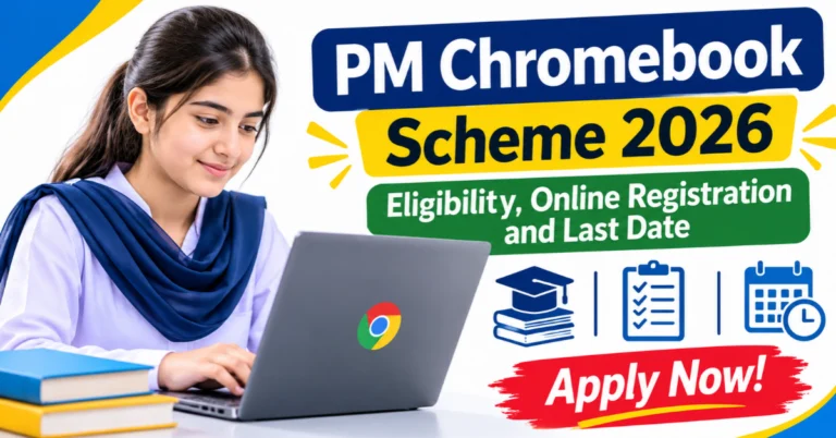 Prime Minister's Youth Chromebook Scheme 2026 with a student using a Chromebook