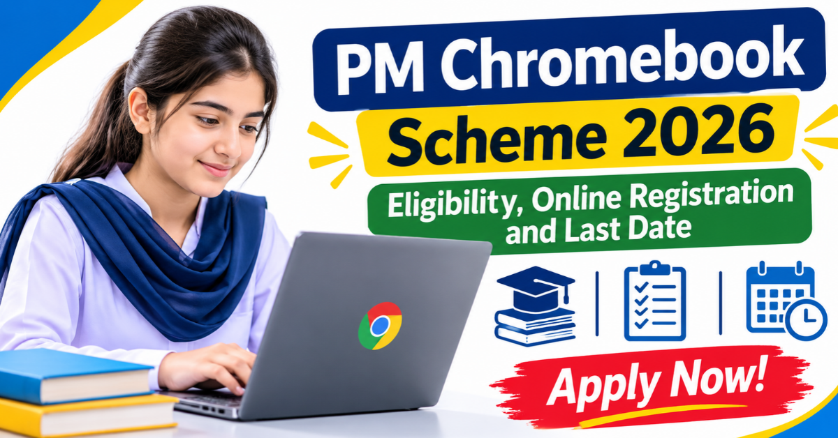 Prime Minister's Youth Chromebook Scheme 2026 with a student using a Chromebook