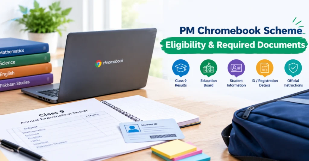 PM Chromebook Scheme 2026 eligibility and required student documents including Class 9 results