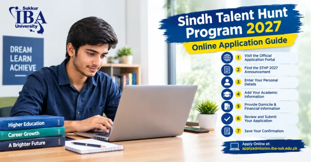 Sindh Talent Hunt Program 2027 online application guide for Sukkur IBA University applicants