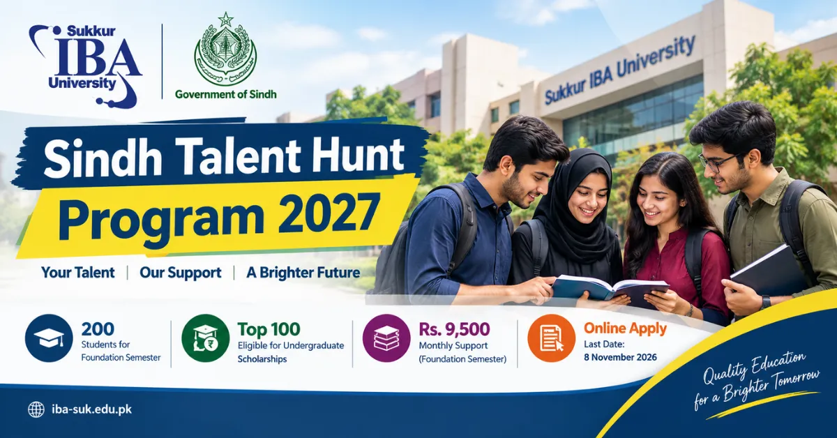 indh Talent Hunt Program 2027 scholarship opportunity for eligible students from Sindh